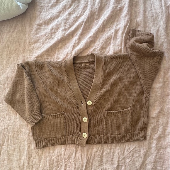 Babaa Sweaters - Babaa cardigan no22 roasted fig